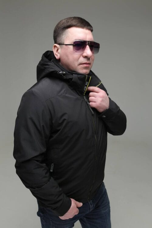Чоловіча куртка Black Vinyl TC23-2199 весна, осінь. - Зображення 22