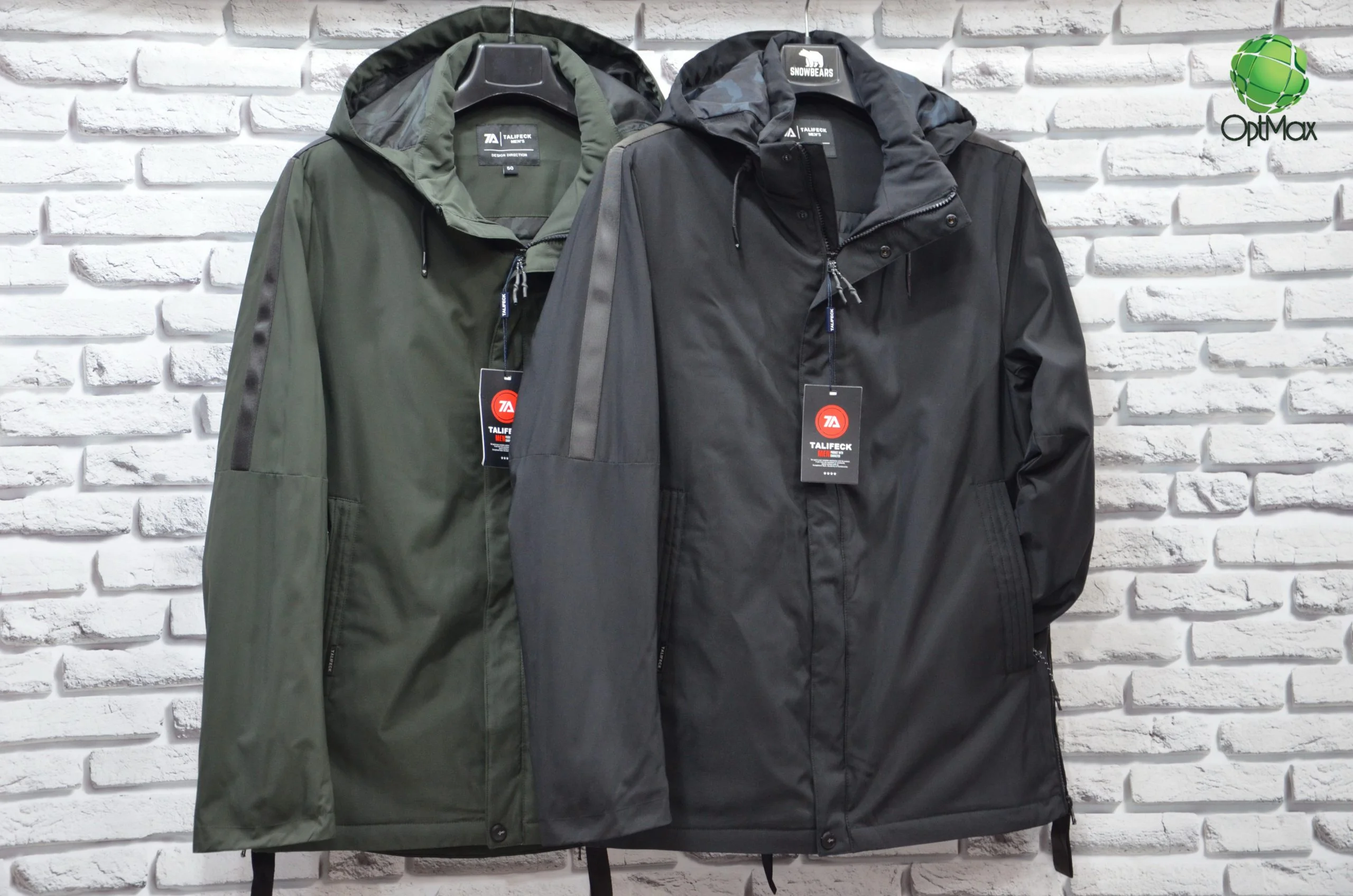 Весняні куртки TALIFECK Т-262, кольори чорний і хакі, купити з доставкою