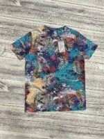 Чоловічі турецькі футболки Bagarda 3210-02 з яскравим тропічним принтом.