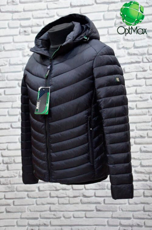 Зимова чоловіча куртка (єврозима) Black Vinyl C20-1693С - Зображення 2