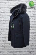 Зимова чоловіча куртка Black Vinyl C20-1736CМ23 - Зображення 2