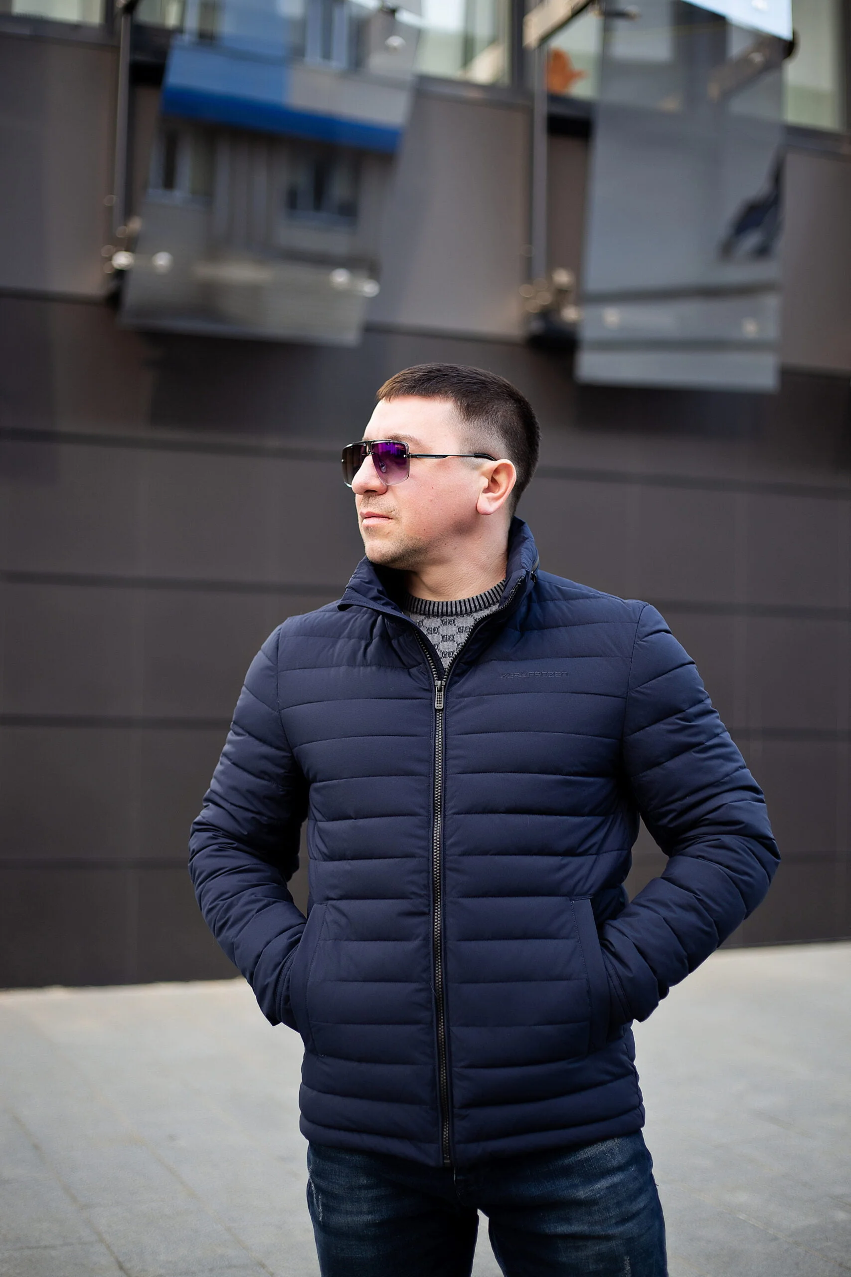 Весняна чоловіча куртка ZERO FROZEN ZF50305, вид спереду.