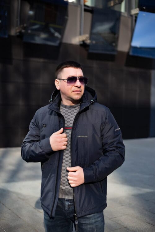Весняна чоловіча куртка Black Vinyl ТС21-1815 - Зображення 2