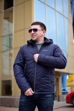 Весняна чоловіча куртка Kings Wind 1K22, вид спереду, темно-синій колір