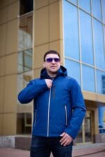 Чоловіча куртка Kings Wind 1K32, вид спереду, синій колір