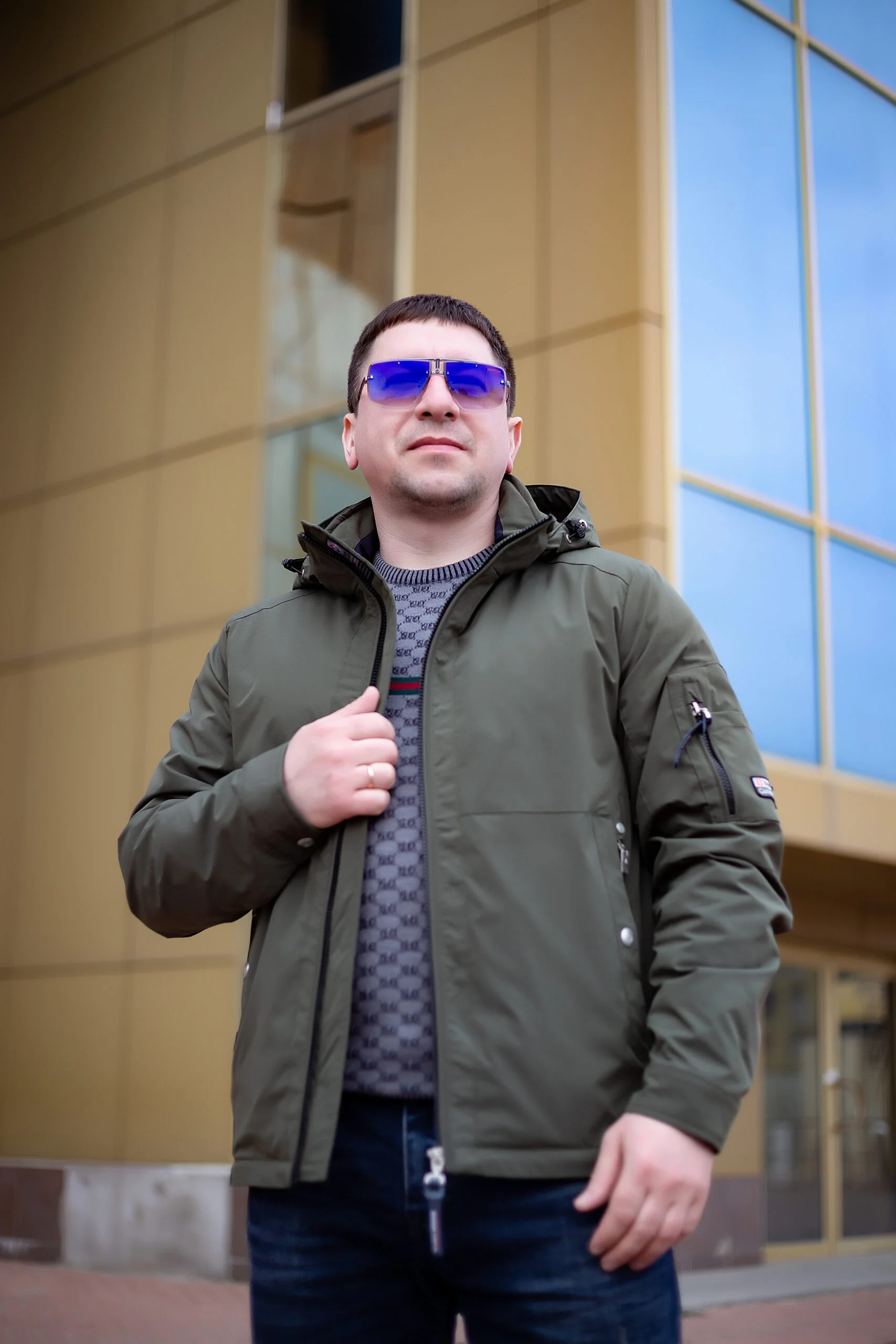 IMG_2263 Весняна чоловіча куртка Black Vinyl ТС21-1821 Big - Зображення 6