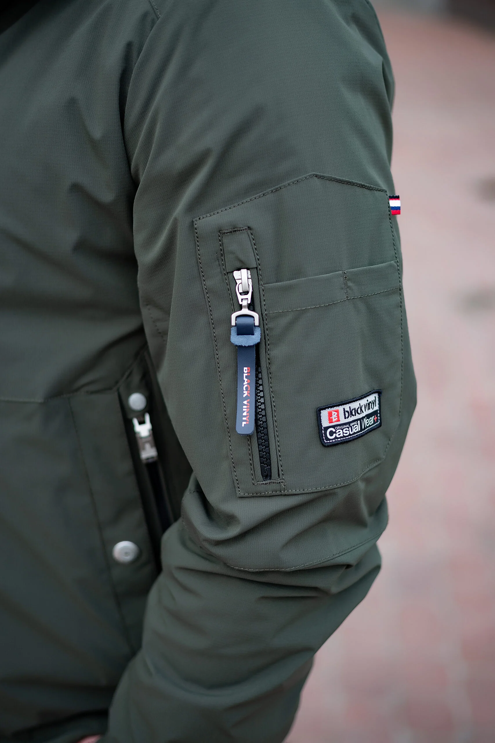 IMG_2274 Весняна чоловіча куртка Black Vinyl ТС21-1821 Big - Зображення 7