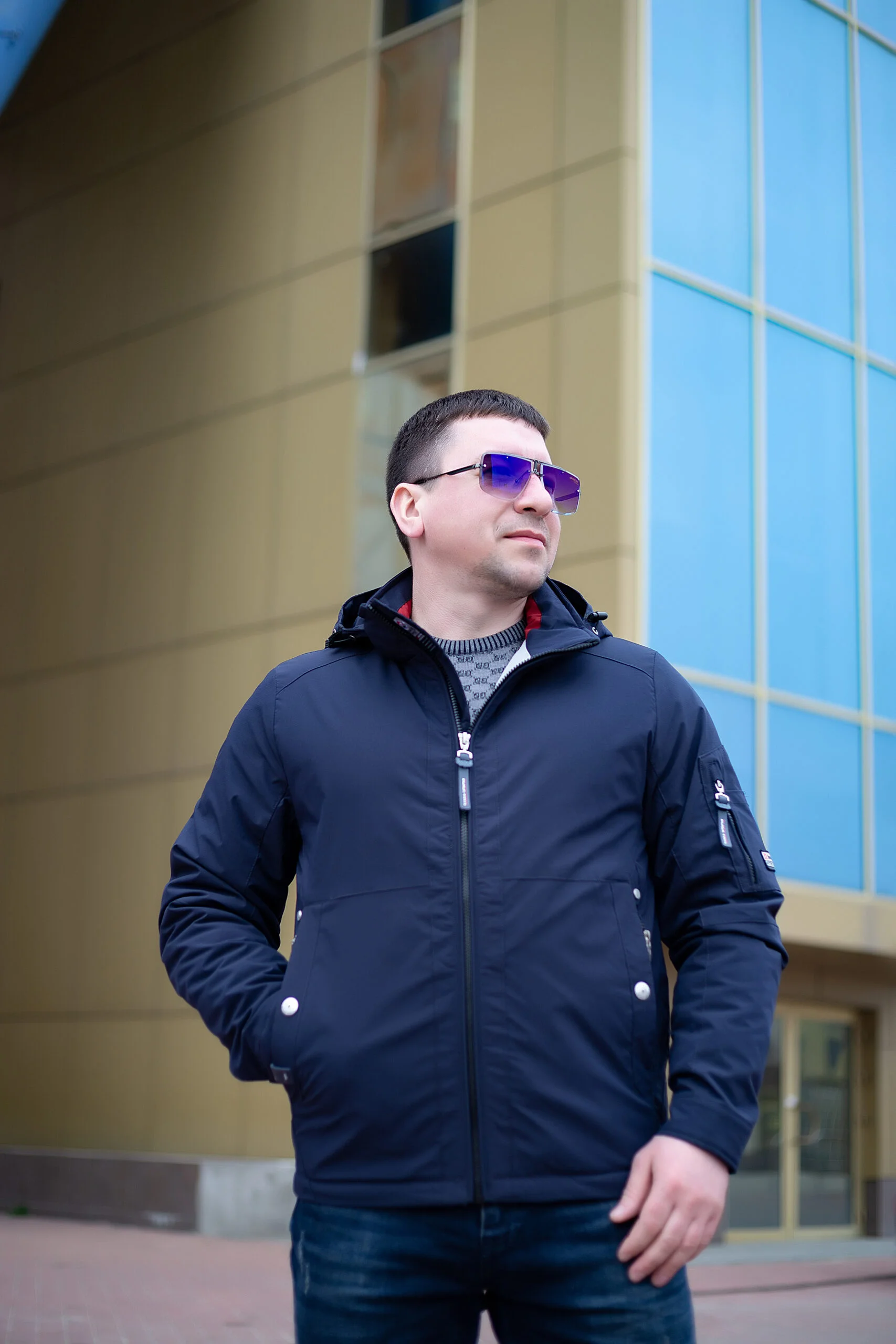 IMG_2331 Весняна чоловіча куртка Black Vinyl ТС21-1821 Big - Зображення 16