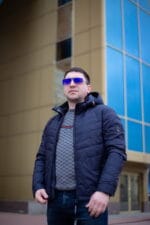 Куртка Black Vinyl ТС21-1807, напівоберта лівою стороною, розстібнута