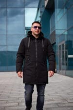 Чоловіче зимове пальто з плотним утепленням, здовжене. Snow Bears SB-21201 - Зображення 6