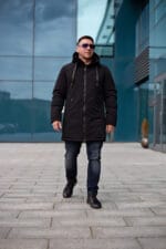 Чоловіче зимове пальто з плотним утепленням, здовжене. Snow Bears SB-21201 - Зображення 9