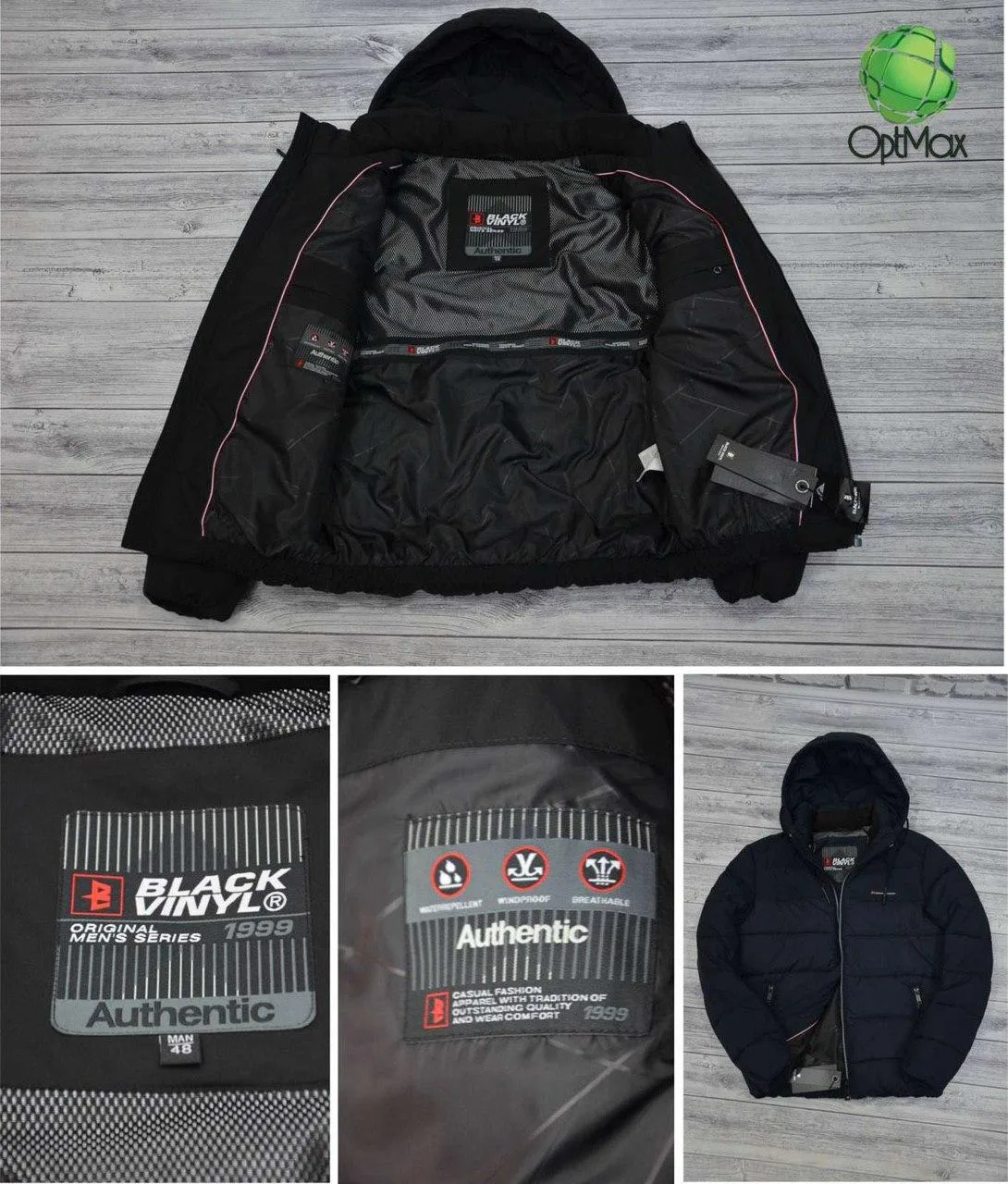 Зимова чоловіча куртка Black Vinyl C20-1560С - Зображення 5