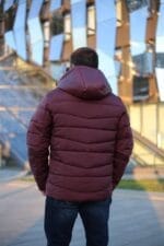 Чоловіча зимова куртка-жилет Black Vinyl С21-1733 зі знімними рукавами. - Зображення 4