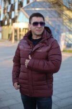 Чоловіча зимова куртка-жилет Black Vinyl С21-1733 зі знімними рукавами. - Зображення 5