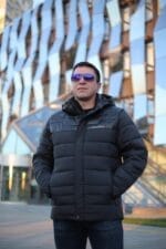 Чоловіча зимова куртка-жилет Black Vinyl С21-1733 зі знімними рукавами. - Зображення 10