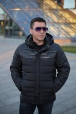 Чоловіча зимова куртка-жилет Black Vinyl С21-1733 зі знімними рукавами. - Зображення 12