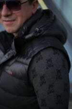 Чоловіча зимова куртка-жилет Black Vinyl С21-1733 зі знімними рукавами. - Зображення 14