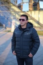 Чоловіча зимова куртка-жилет Black Vinyl С21-1733 зі знімними рукавами. - Зображення 17