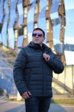 Чоловіча зимова куртка-жилет Black Vinyl С21-1733 зі знімними рукавами. - Зображення 20