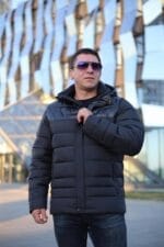 Чоловіча зимова куртка-жилет Black Vinyl С21-1733 зі знімними рукавами. - Зображення 25