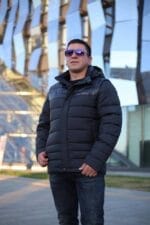 Чоловіча зимова куртка-жилет Black Vinyl С21-1733 зі знімними рукавами. - Зображення 26