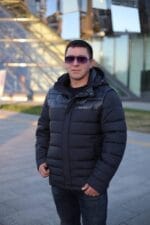 Чоловіча зимова куртка-жилет Black Vinyl С21-1733 зі знімними рукавами. - Зображення 27