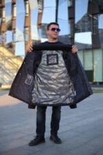 Чоловіча зимова куртка-жилет Black Vinyl С21-1733 зі знімними рукавами. - Зображення 32