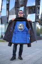 Чоловіча куртка Єврозима Black Vinyl С21-1869CQ-1 (полегшена зима) - Зображення 7