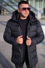 Подовжена чоловіча зимова куртка Kings Wind 1W13 - Зображення 9