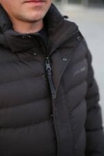 Чоловіча подовжена зимова куртка-пальто Black Vinyl С21-1757 - Зображення 11