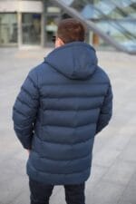 Чоловіча подовжена зимова куртка-пальто Black Vinyl С21-1757 - Зображення 24