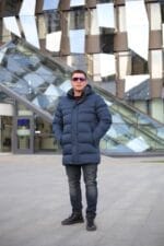 Чоловіча подовжена зимова куртка-пальто Black Vinyl С21-1757 - Зображення 26
