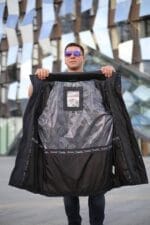 Чоловіча подовжена зимова куртка-пальто Black Vinyl С21-1757 - Зображення 31