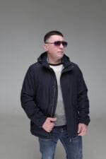 Демісезонна куртка для весни та осені, темно-синій колір.