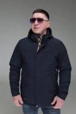 Чоловіча куртка Black Vinyl TC23-2211 весна, осінь. Колір темно синій - Зображення 2