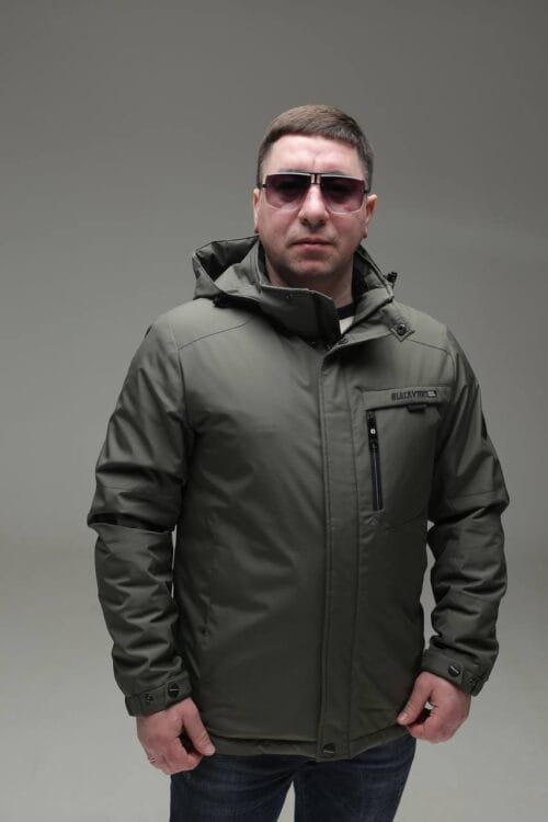 Чоловіча куртка Black Vinyl TC23-2189 весна, осінь. - Зображення 6