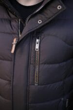 Чоловіча довга зимова куртка Black Vinyl С23-2289CQ колір шоколад - Зображення 5
