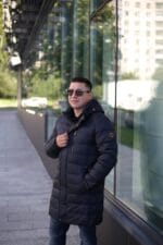 Чоловіча довга зимова куртка Black Vinyl С23-2289CQ колір темно синій - Зображення 5