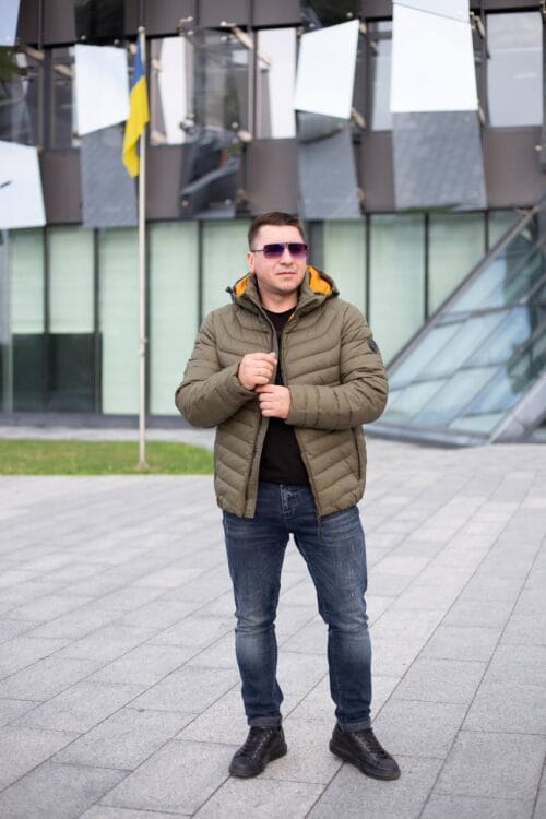 Куртка чоловіча Black Vinyl C23-2259CQ колір 21#khaki - Зображення 5