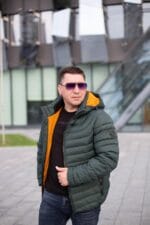 Чоловіча куртка Black Vinyl C23-2259CQ колір 18#d-green - Зображення 5