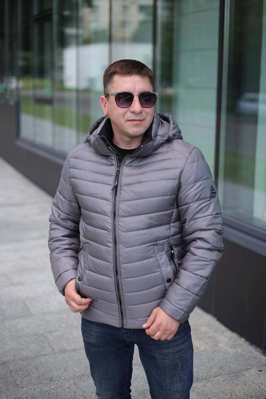 photo_2023-08-25_15-27-25 Чоловіча куртка Black Vinyl С23-2283CQ колір 5#d-grey - Зображення 1