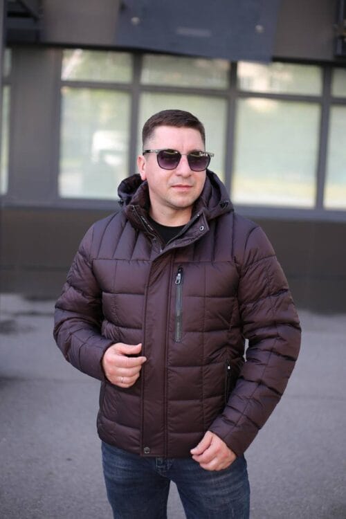 Чоловіча куртка Black Vinyl С23-2268CQ колір 9#d-chocolate - Зображення 6