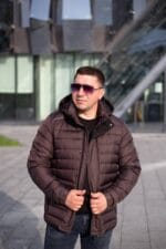 Чоловіча куртка Black Vinyl С23-2261CQ колір 9#d-chokolate