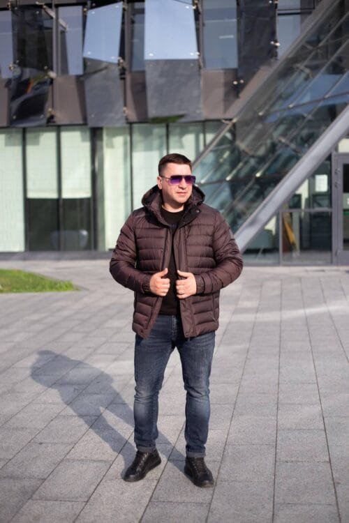Чоловіча куртка Black Vinyl С23-2261CQ колір 9#d-chokolate - Зображення 5