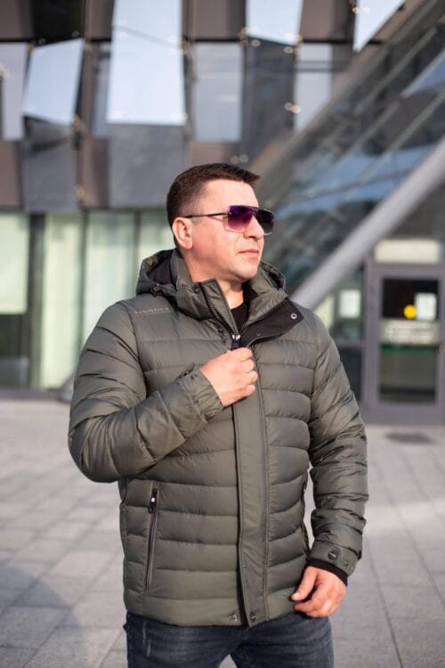 Чоловіча куртка Black Vinyl С23-2261CQ колір 27#olive - Зображення 4