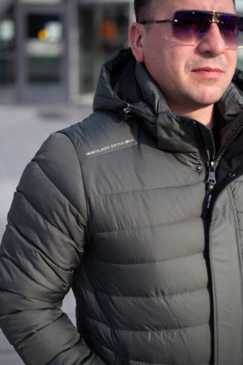 Чоловіча куртка Black Vinyl С23-2261CQ колір 27#olive - Зображення 3
