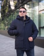 Чоловіча куртка Black Vinyl С23-2221G колір 2#navi - Зображення 2