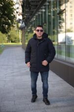 Чоловіча куртка Black Vinyl С23-2265С колір 2#navi - Зображення 4