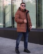 Чоловіча куртка Black Vinyl С23-2265С колір 8#brown - Зображення 4