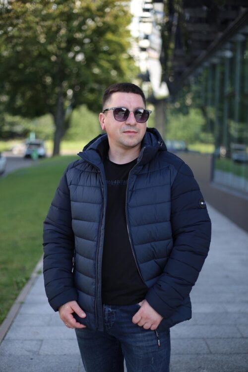 Мужская зимняя куртка Black Vinyl С23-1880С в цвете нави